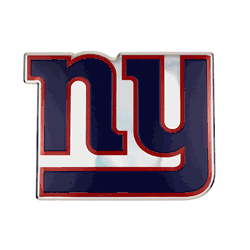 New York Giants Heavy Duty Aluminum Embossed Color Emblem