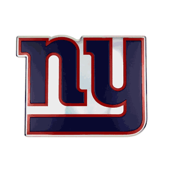 New York Giants Heavy Duty Aluminum Embossed Color Emblem