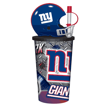 New York Giants Helmet Cup 32oz Plastic with Straw