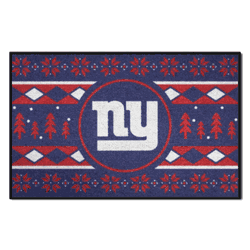 New York Giants Holiday Sweater Starter Mat Accent Rug - 19in. x 30in.