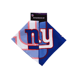 New York Giants Home and Away Pet Bandana Set Medium