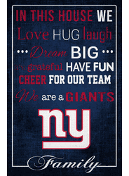 New York Giants In This House 17x26