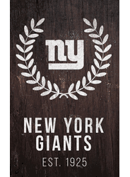 New York Giants Laurel Wreath 11x19 Sign