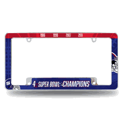 New York Giants Multi Champ 12" x 6" Chrome All Over Automotive License Plate Frame for Car/Truck/SUV