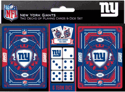 New York Giants NFL 2-pack Playing Cards & Dice Set