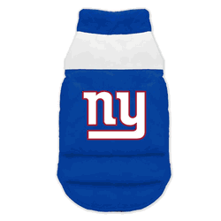 New York Giants Pet Parka Puff Vest Extra Small