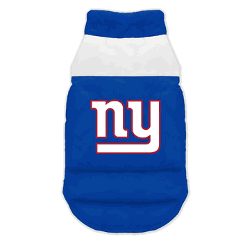New York Giants Pet Parka Puff Vest Small