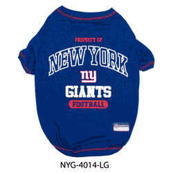 New York Giants Pet Tee Shirt Large