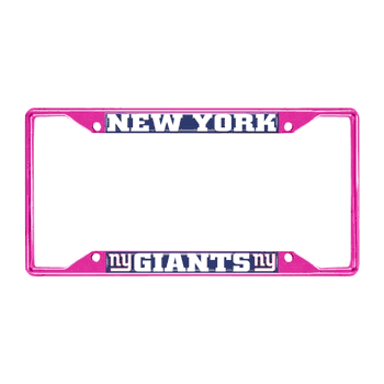 New York Giants Pink Metal License Plate Frame - 6.25