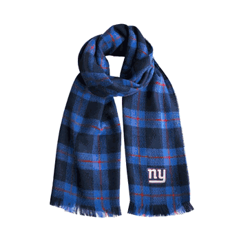 New York Giants Plaid Blanket Scarf NV-RED