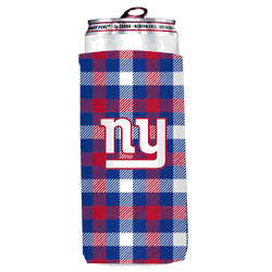 New York Giants Plaid Insulated Slim Can Sleeve