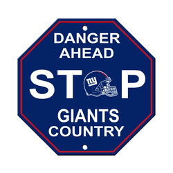 New York Giants Plastic Stop Sign