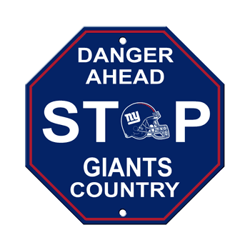 New York Giants Plastic Stop Sign