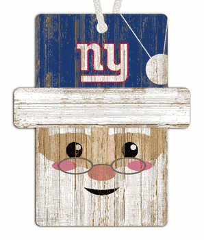 New York Giants Santa Ornament