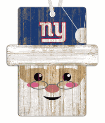 New York Giants Santa Ornament