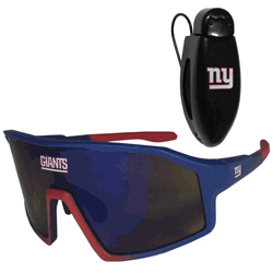 New York Giants Shield Sunglasses with Visor Clip