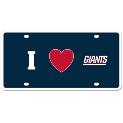 New York Giants Styrene License Plate