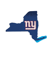 New York Giants Team Color Logo State Sign
