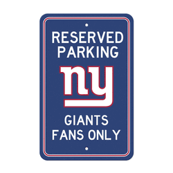 New York Giants Team Color Reserved Parking Sign Dcor 18in. X 11.5in. Lightweight