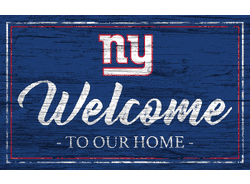 New York Giants Team Color Welcome 11x19 Sign
