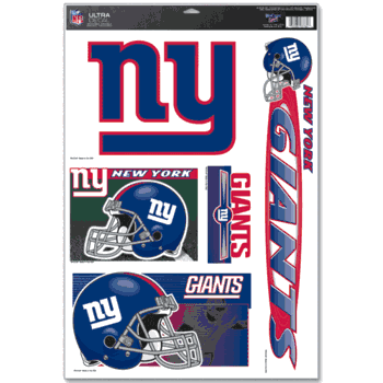 New York Giants Ultra Decal 11in x 17in Multi Logo