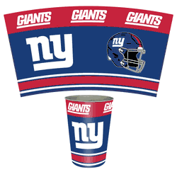 New York Giants Wastebasket 3.3 Gallon Tin