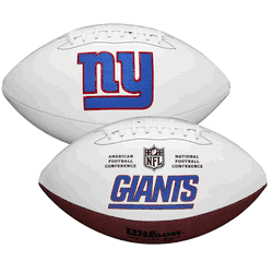 New York Giants Wilson NFL Live Signature Autograph White Panel Football
