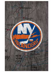 New York Islanders 11x19 City Map Sign