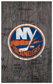 New York Islanders 11x19 City Map Sign