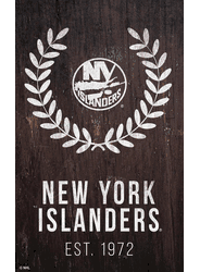 New York Islanders 11x19 Laurel Wreath Sign