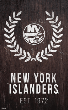 New York Islanders 11x19 Laurel Wreath Sign