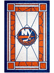 New York Islanders 11x19 Stained Glass Wood Sign
