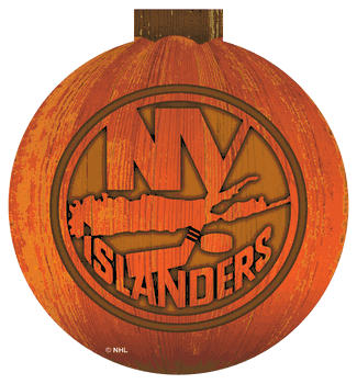 New York Islanders 12 in. Halloween Pumpkin Sign