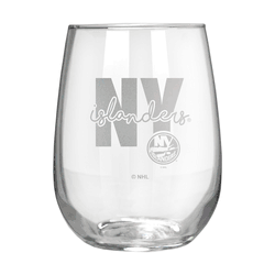 New York Islanders 17oz Stemmless Wine Glass