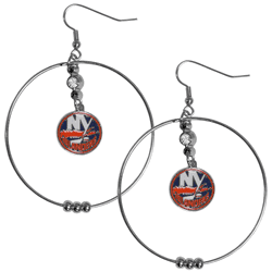 New York Islanders 2 Inch Hoop Earrings