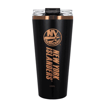 New York Islanders 32oz Black and Copper Big Slim with Straw
