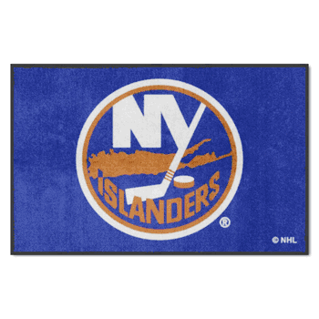 New York Islanders 4X6 High-Traffic Mat with Durable Rubber Backing - Landscape Orientation