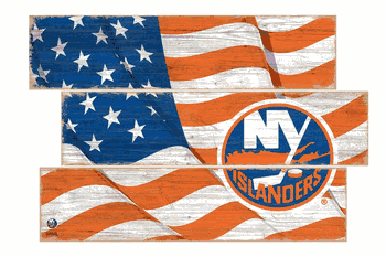 New York Islanders American Flag 3 Plank
