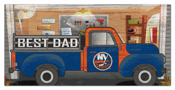 New York Islanders Best Dad Truck 6x12 Sign