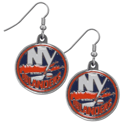 New York Islanders Chrome Dangle Earrings