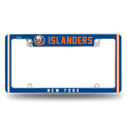 New York Islanders Classic 12" x 6" Chrome All Over Automotive License Plate Frame