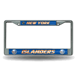New York Islanders Classic 12" x 6" Silver Bling Chrome Car/Truck/SUV Auto Accessory