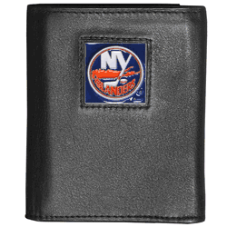 New York Islanders Deluxe Leather Tri-fold Wallet Packaged in Gift Box