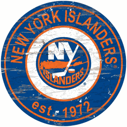 New York Islanders Distressed Round Sign
