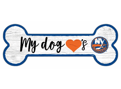 New York Islanders Dog Bone 6x12 Sign