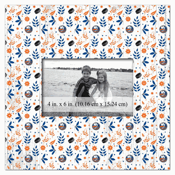 New York Islanders Floral Pattern 10x10 Frame
