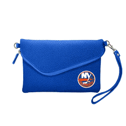 New York Islanders Fold Over Crossbody Pebble Royal