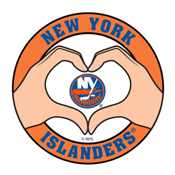 New York Islanders Heart Hands Decal