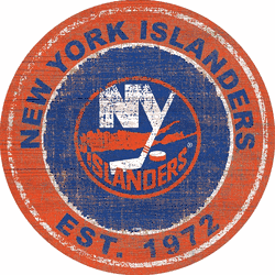 New York Islanders Heritage 24" Distressed Round Sign