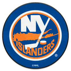 New York Islanders Hockey Puck Rug - 27in. Diameter